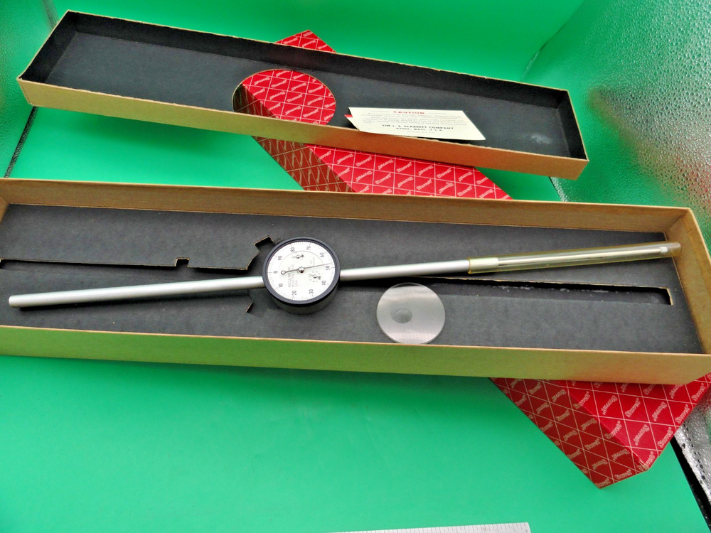 Starrett 25-5041J Long Range Dial Indicator 0-3.000" Range 0-100 Continuous Dial