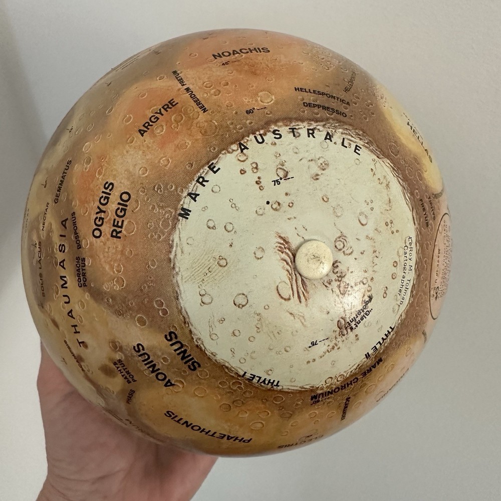 Vintage Replogle Celestial Globes Mars & Moon 6” Celestial