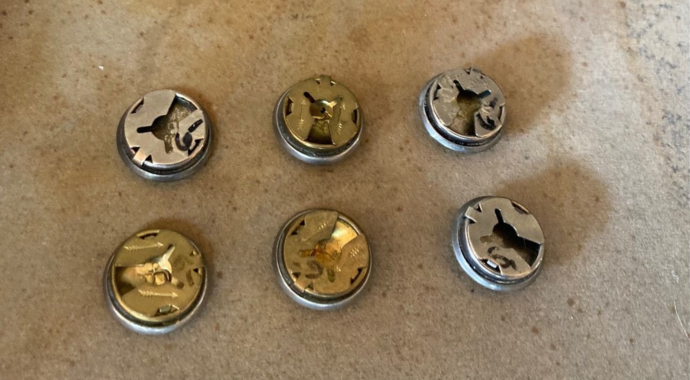 6 Indian Head Nickel Button Covers