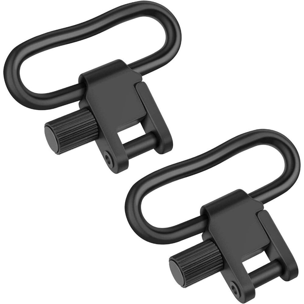 2 Pack QD Sling Swivel Mount Stud Push Button Detach Adapter 360° Rotation Base