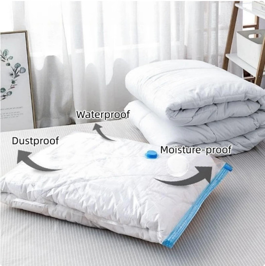 5 Jumbo Vacuum Storage Bags Travel Space Saver Organizer