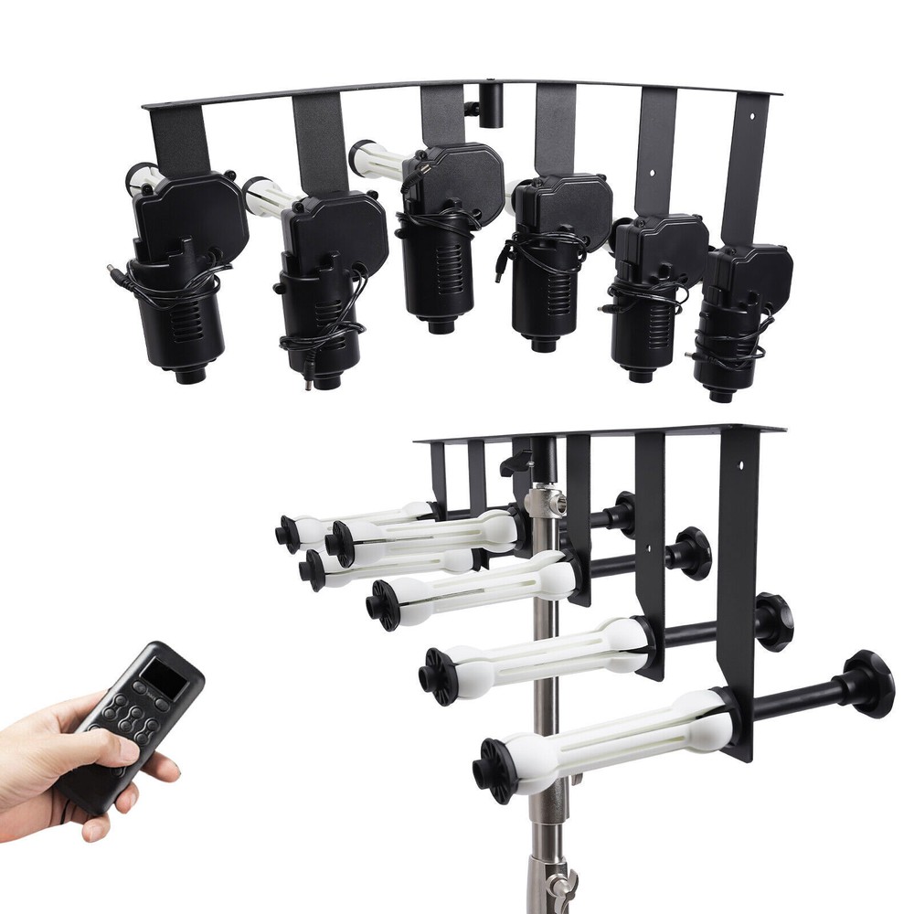 Motorized 6-Roller Backdrop Support System Wall Mounted Photo Video with Remote