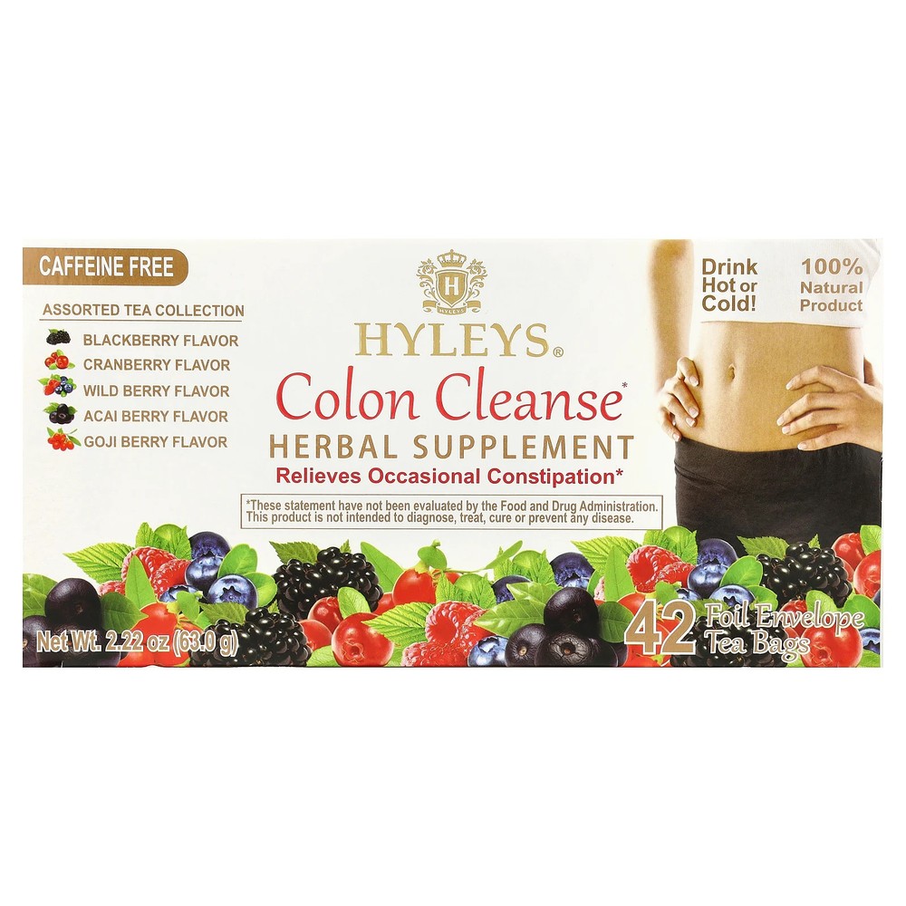 Colon Cleanse, Assorted Tea Collection, Caffeine Free, 42 Foil Envelope Tea