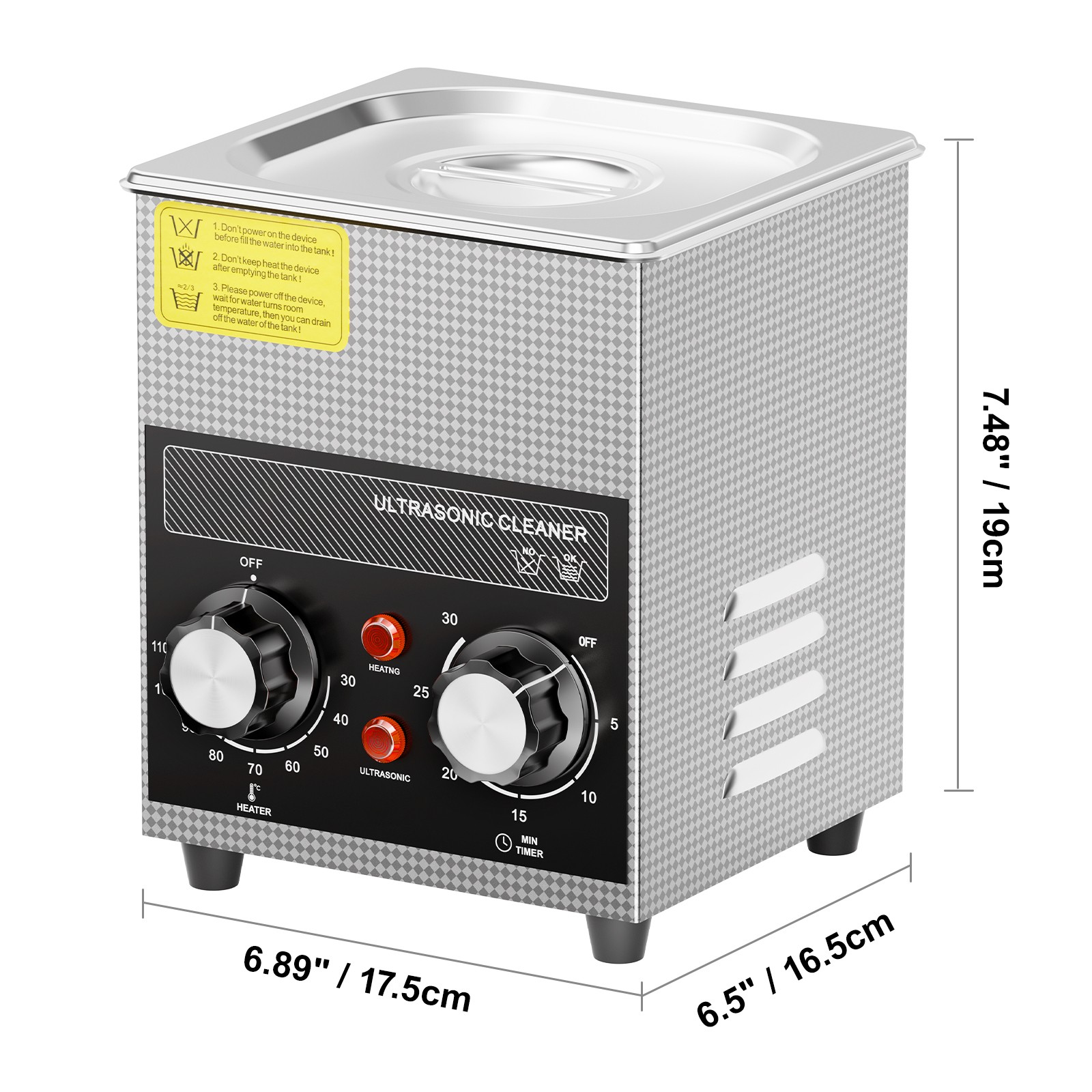 Uimoso 2L Ultrasonic Cleaner with Heater Timer & Basket Digital Sonic Machine