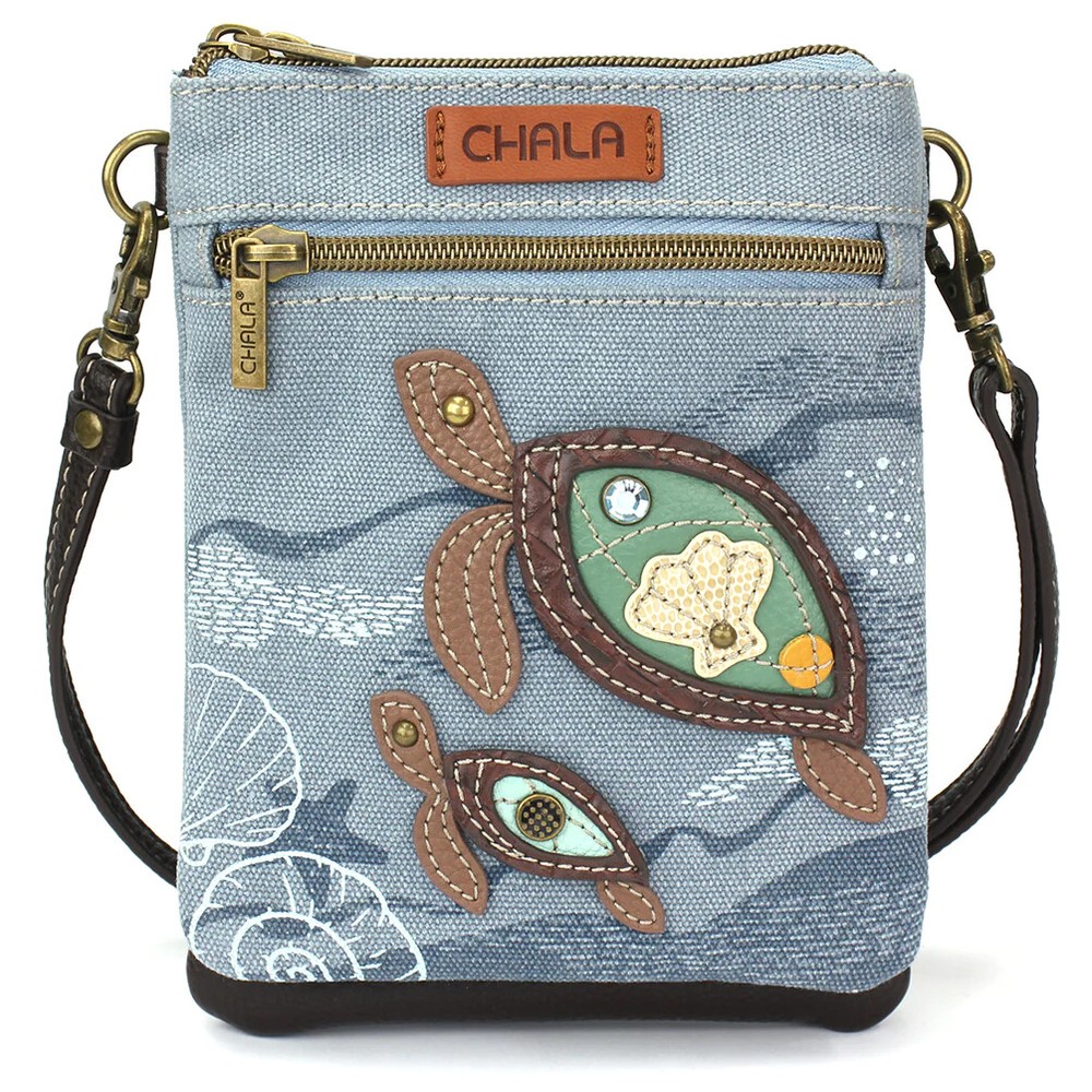 Chala Double Pocket Cellphone Crossbody VARIATIONS Purse Adjustable Strap NWT