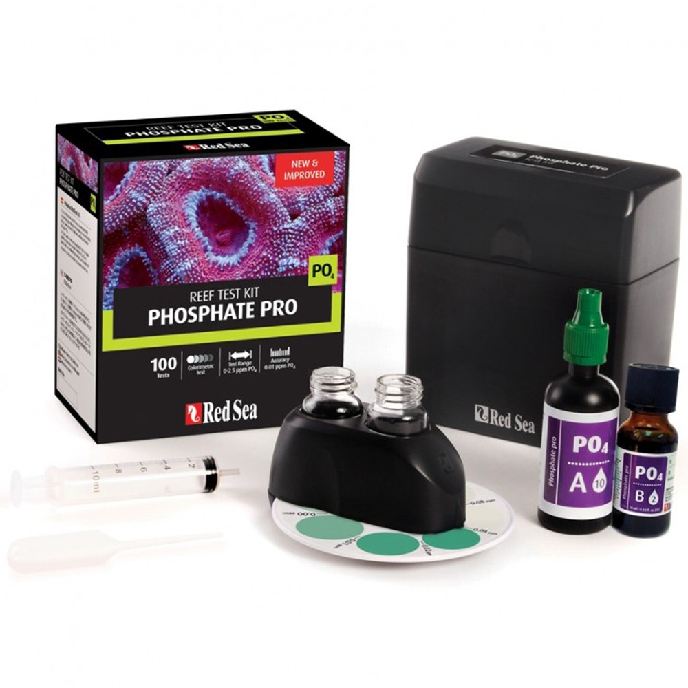 Red Sea Phosphate Pro Reef Test Kit Colorimetric 0.02ppm Accuracy 100 Tests