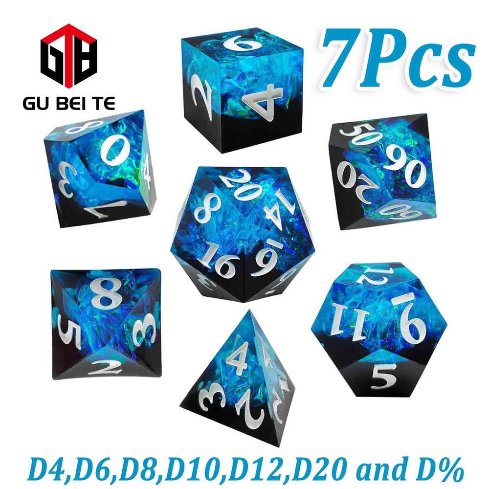 7PCS DND Dice Set Polyhedral Dice for Dungeons & Dragons Rpg D&D MTG Table Games