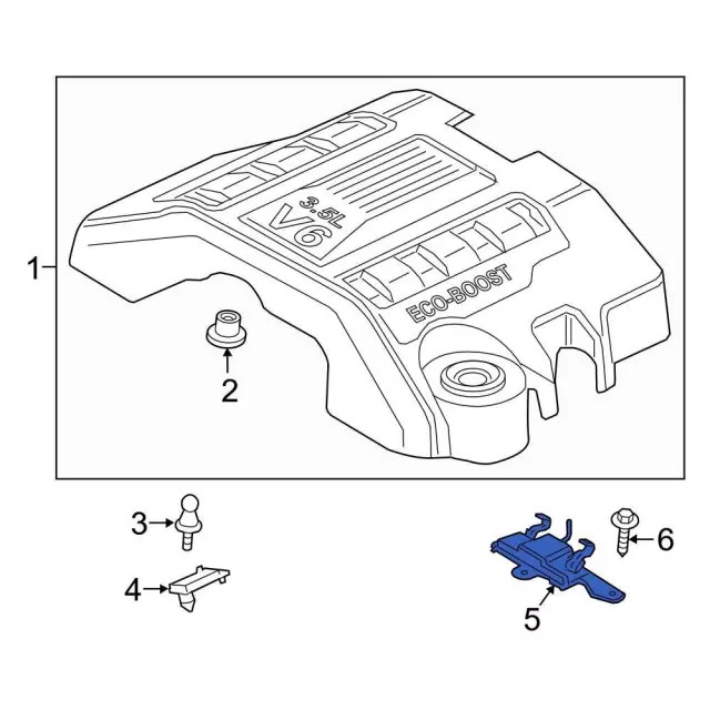 Genuine Ford Engine Cover Bracket BL3Z6N081B
