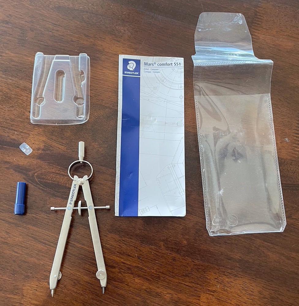 Staedtler Mars Comfort 551 Precision Compass Drawing Tool Complete