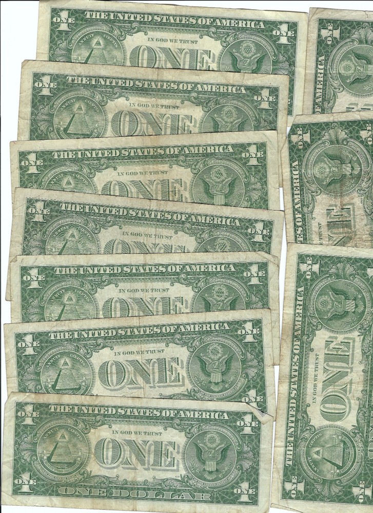 TEN SILVER CERTIFICATES