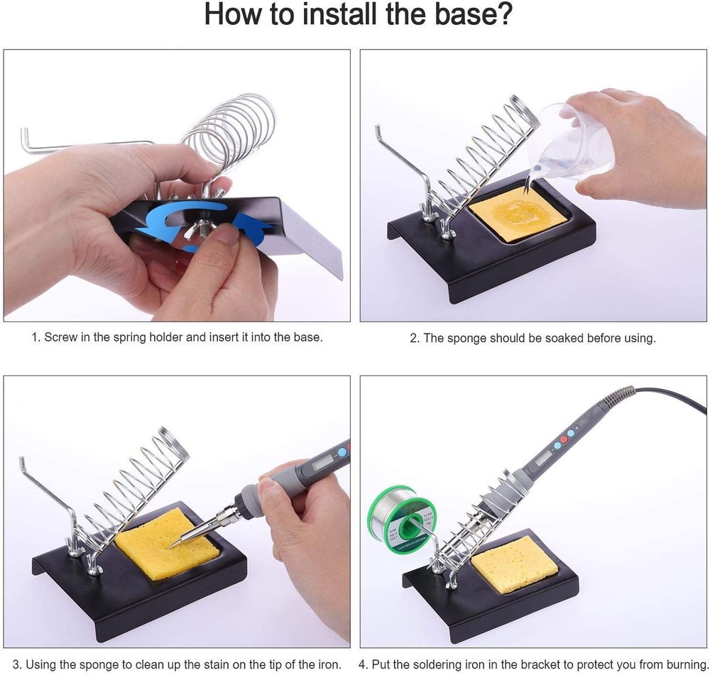 Soldering Iron Kit Electric 60W Digital Welding Iron Gun Tools Temp Adjustable