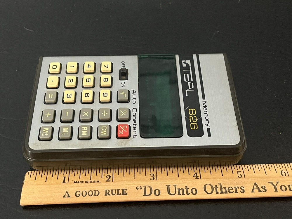 VTG TEAL 826 ELECTRONIC WORKING MATH STUDENT CALCULATOR