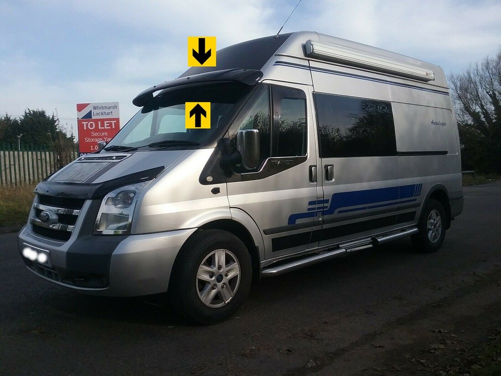 FORD TRANSIT MK7 /MK6 2007-2014 CAPPAFE SOLID SUNVISOR SUN VISOR WIND DEFLECTOR