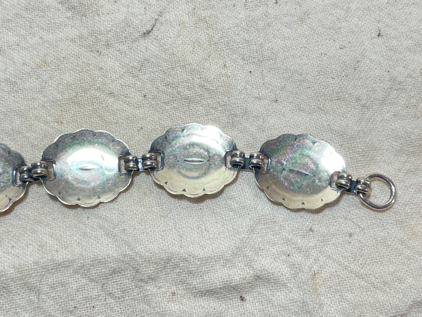 VTG 15.4g Sunrise Sterling Silver Concho Style Bracelet .925 American Made #3