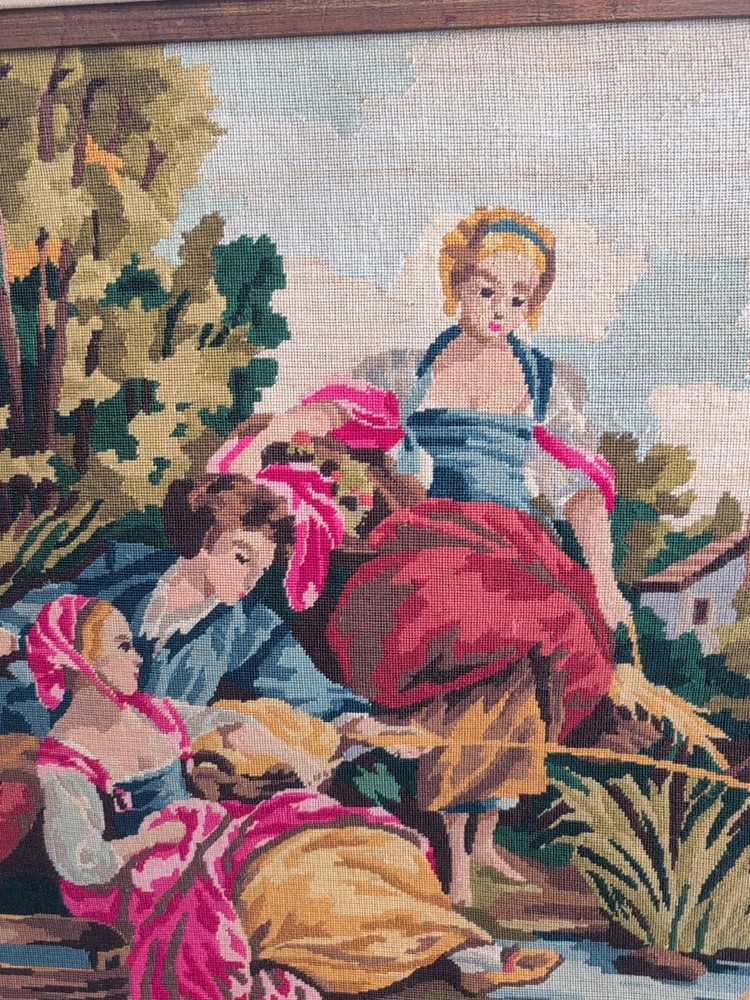 Framed Antique Needlepoint