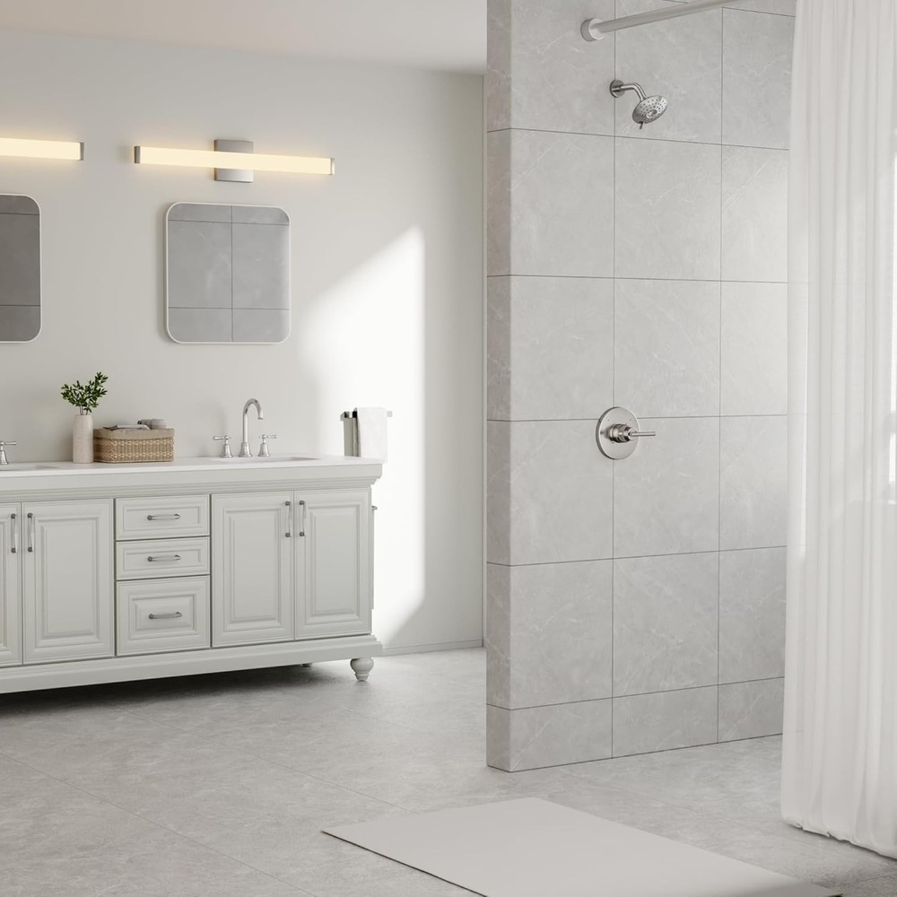 Durable Metal Shower Trim Kit with Easy-Adjust Handle & Temperature Control