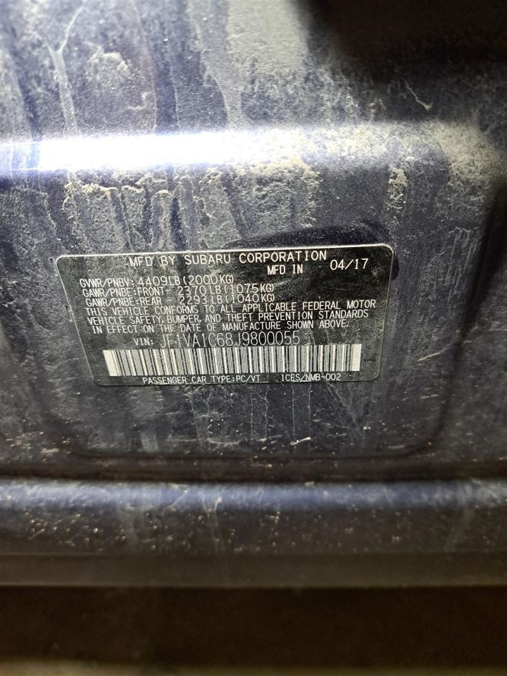 Rear 2018 Wrx Camera/Projector Sku#4423239