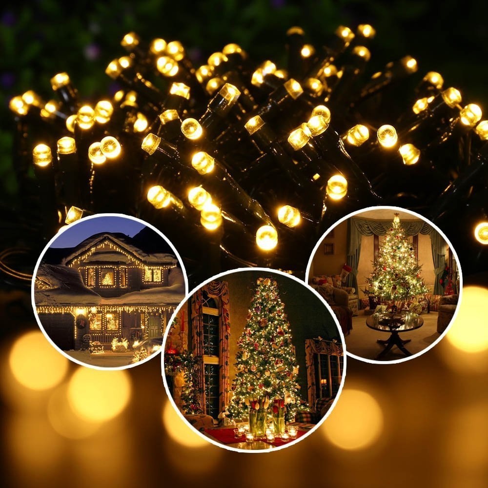 Fairy Lights Outdoor String Lights 33ft 100 LED with Memory Modes Controller,...