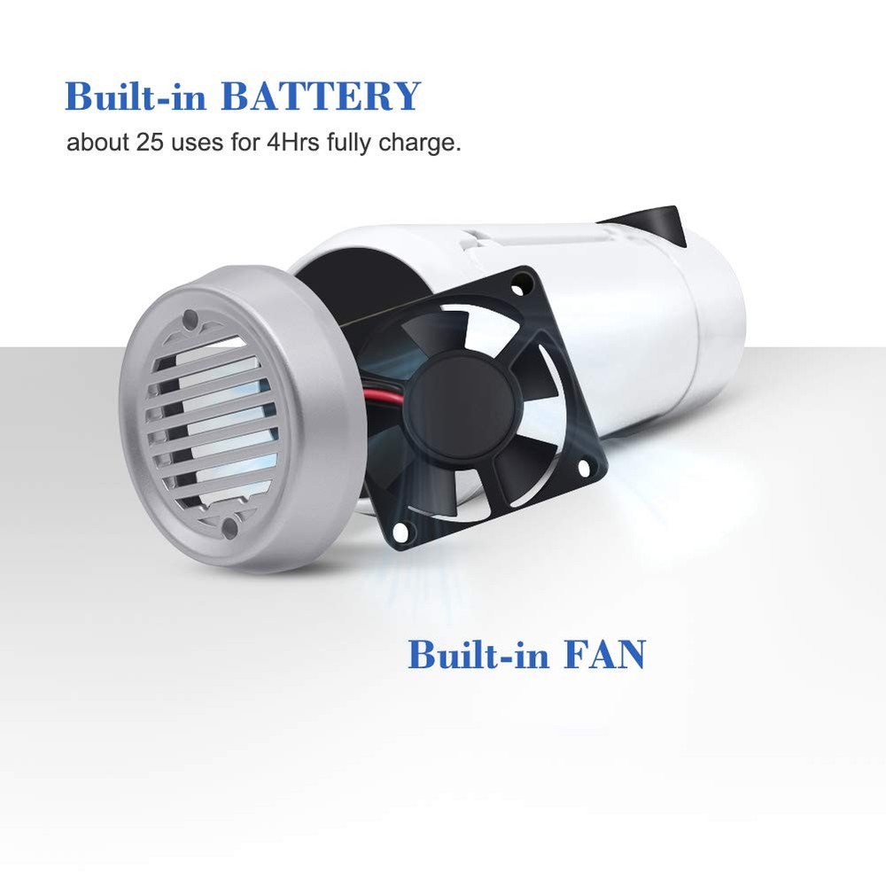 Toothbrush Holder Cleaner with Fan Drying & 6min Timing Function, 5 Toothbrus...