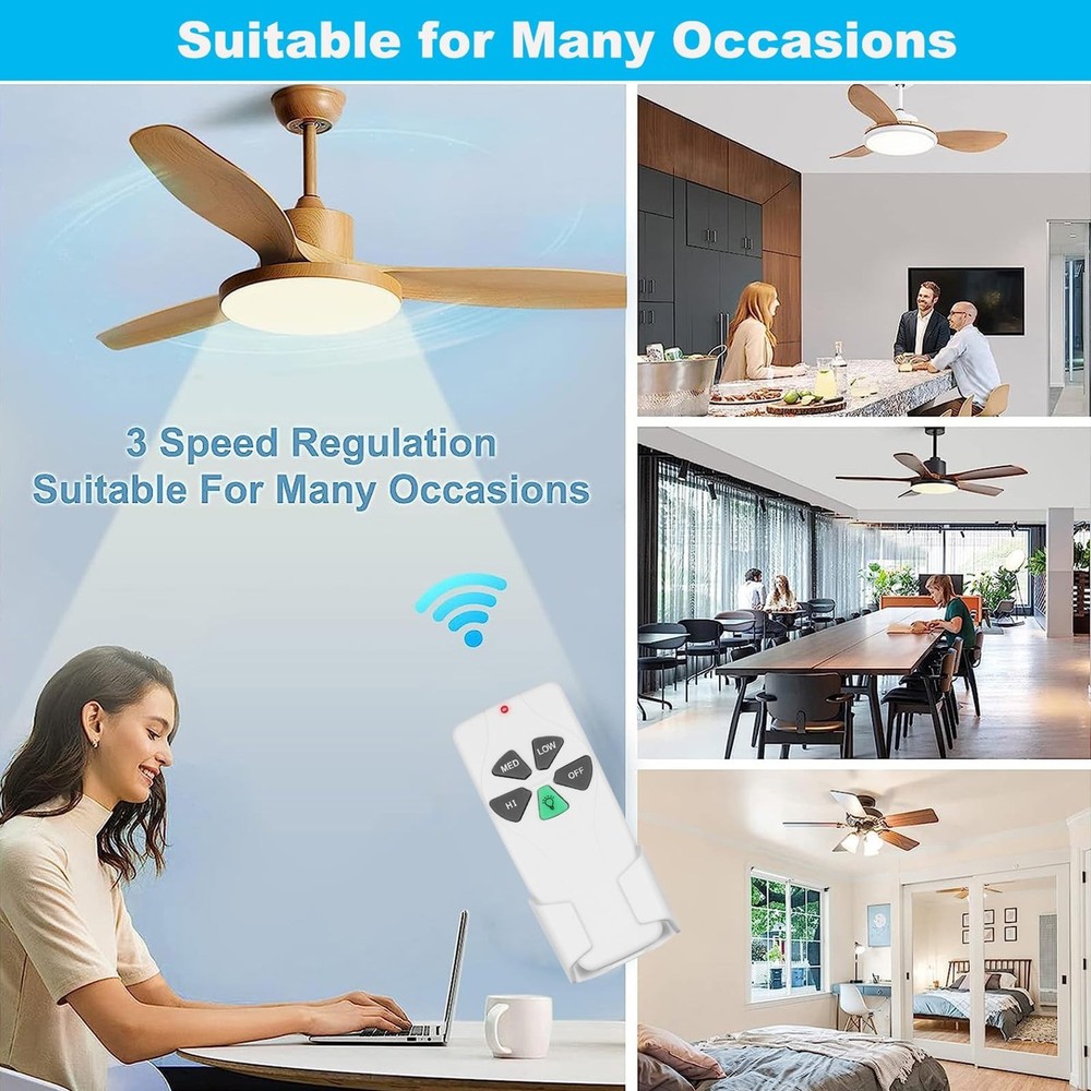 Universal Ceiling Fan Remote Control Kit, Replacement for Hunter/Harbor Breeze