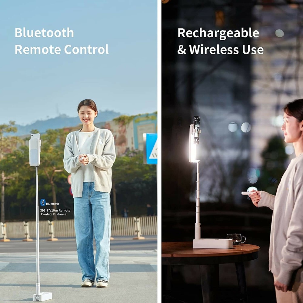 Portable Selfie Dimmable Light with Adjustable Metal Stand with Remote Control