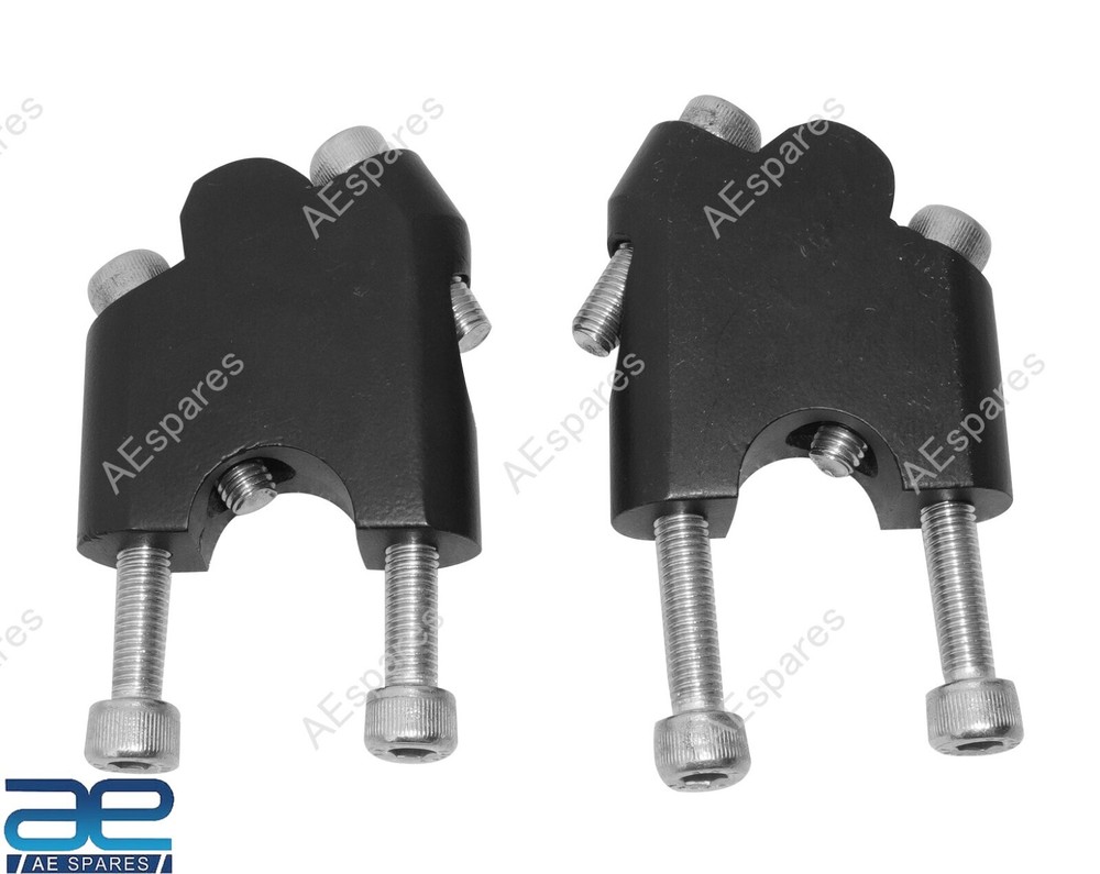 Handle Bar Riser Angled Mount Clamp Set Fits Royal Enfield Interceptor 650