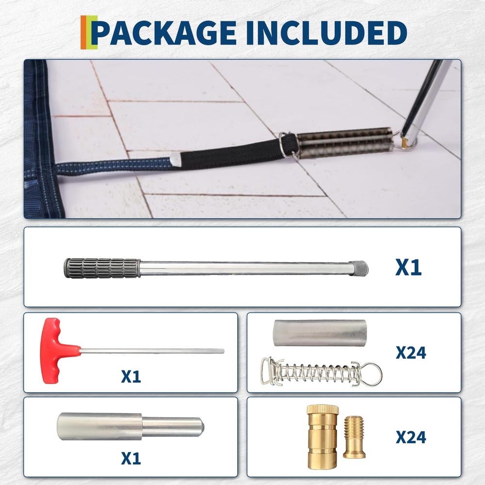 3 SIZES Mesh Durable Safety Pool Covers for In Ground Pools W/Installation Tools