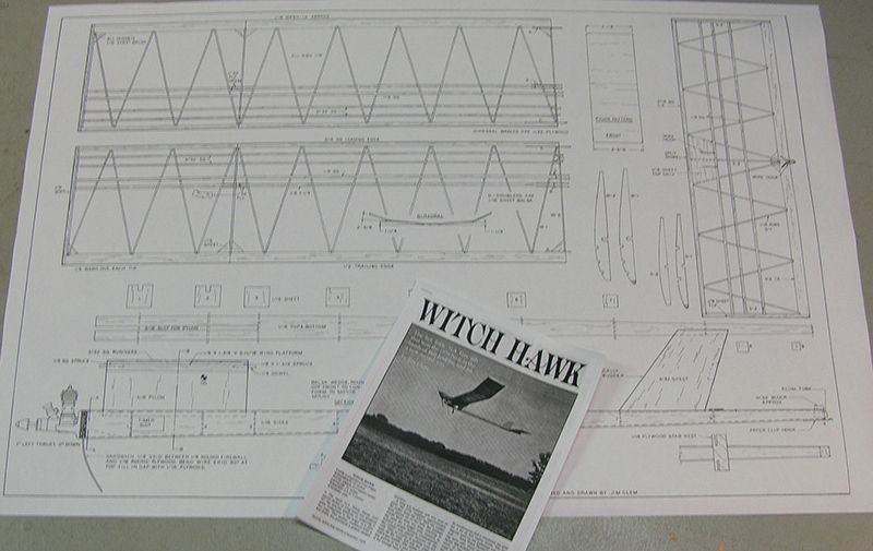 Model Airplane Plans (FF): Witch Hawk 42" for .049 Engine by Jim Clem