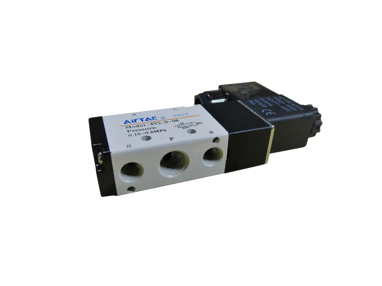 4V210-08 5 Way 2 Position Solenoid Pneumatic Air Valve 1/4" BSPT 110V Double 120