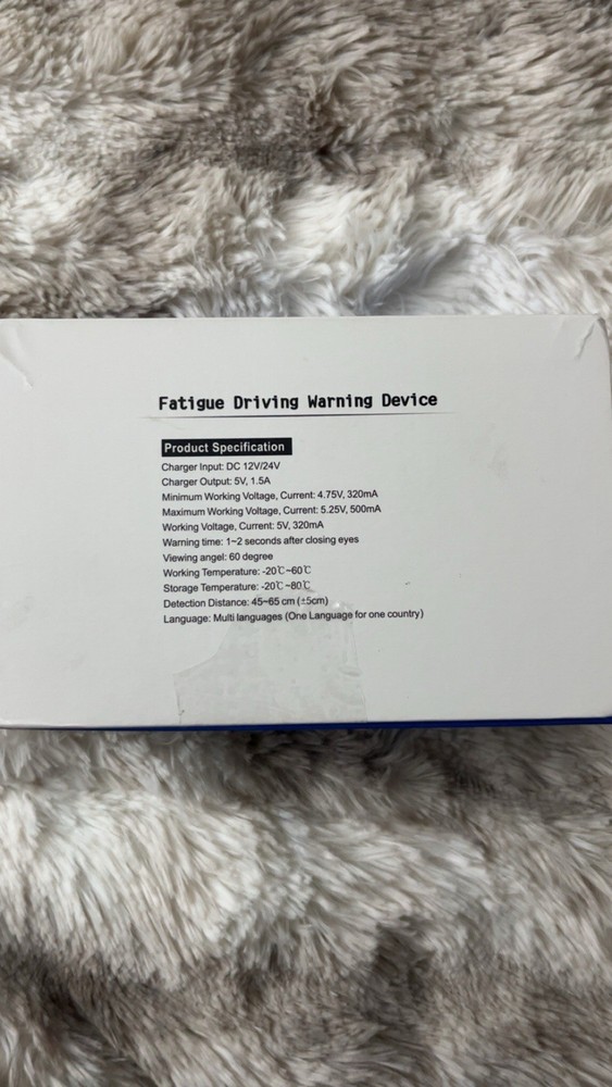Fatigue Driving Warning Device Eye Blinking Detection Facial Reading