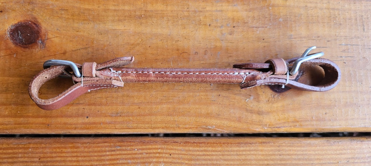 New 1/2" Round Harness Leather Curbs with buckle Ends