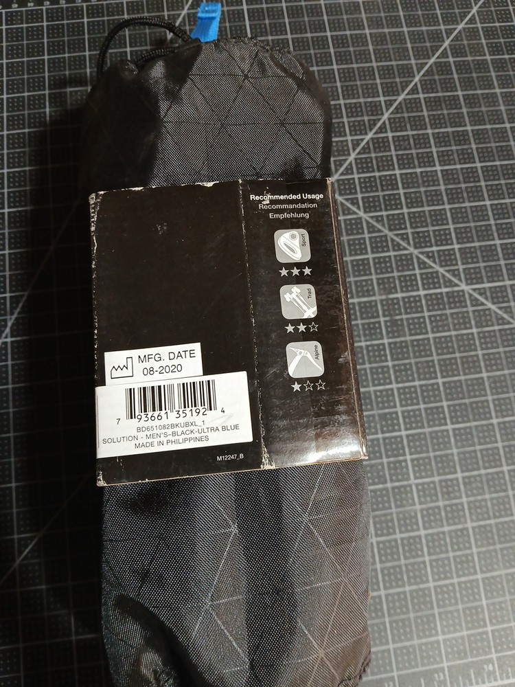 Black Diamond Solution Harness Men's Black/Ultra Blue XL