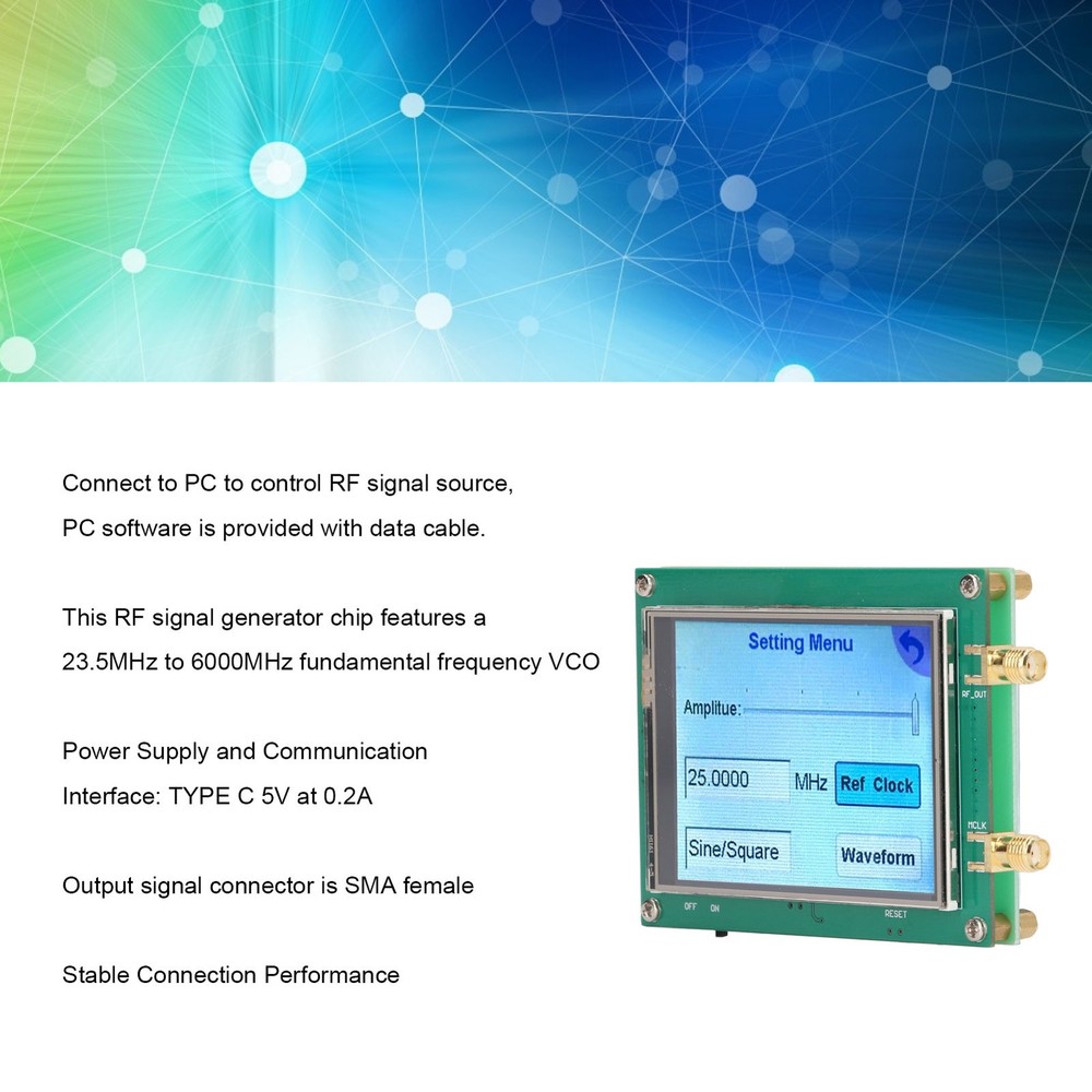 RF Signal Generator Module High Performance Chip Full Touch Control For Radio En