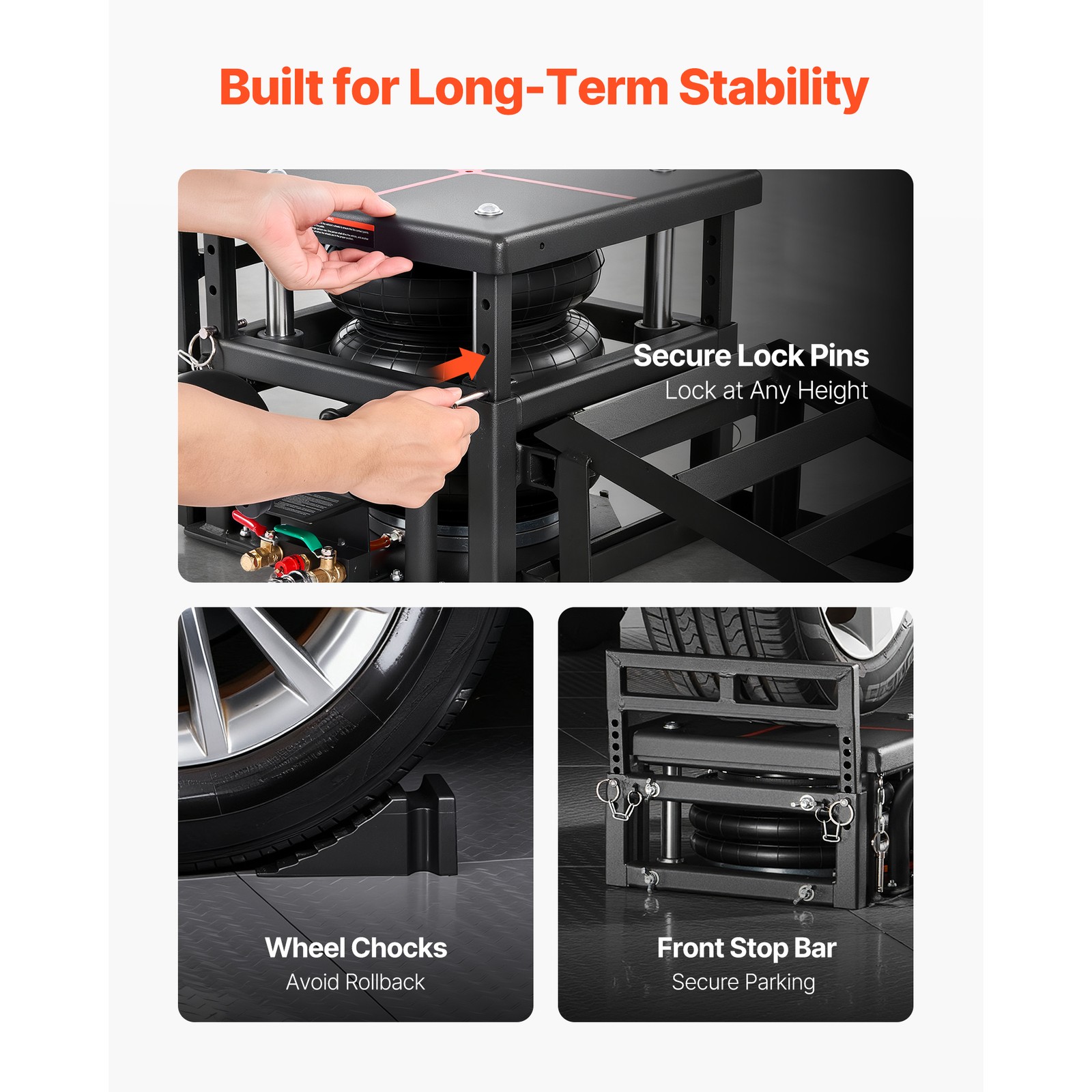 Uimoso 2 Pack Air Portable Car Lifts 11023 lbs Capacity Pneumatic Ramp Air Jacks