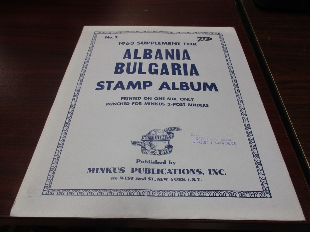 "MINKUS" 1963 SUPPLEMENT ALBANIA BULGARIA  #2   W/FREE SHP.