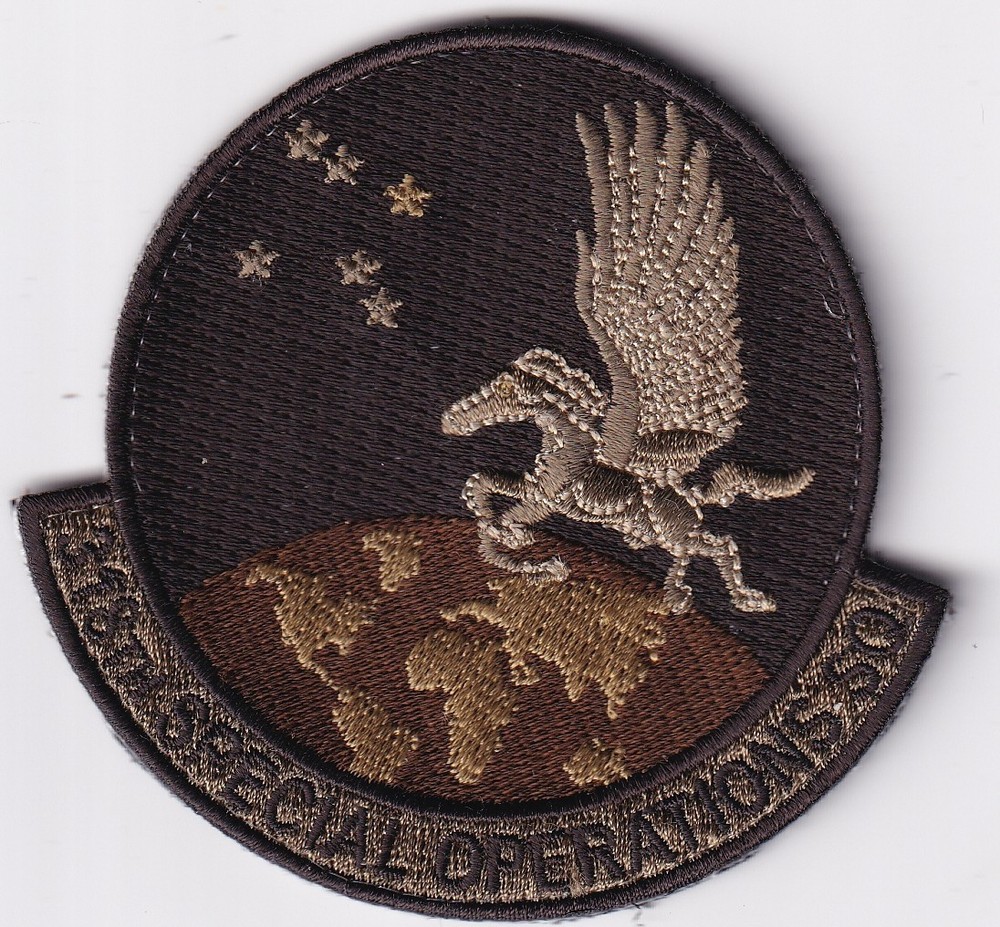 318th Special Operations Squadron patch US Air Force USAF brown cut edge variati