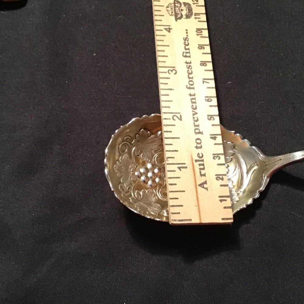 Bailey & Co. Sterling Serving Repousse Grape Spoon