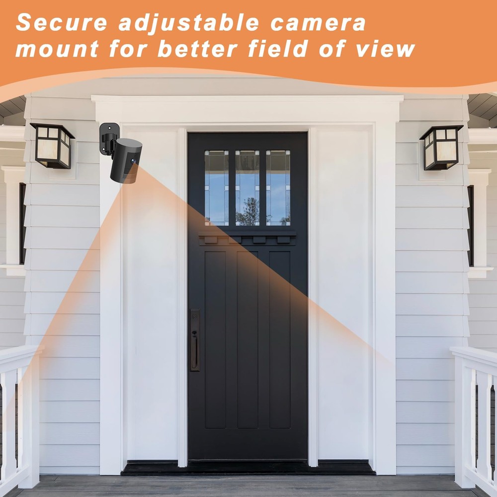 2Pack Camera Wall Mount,Compatible with Outdoor Ring Mount 2P, Black