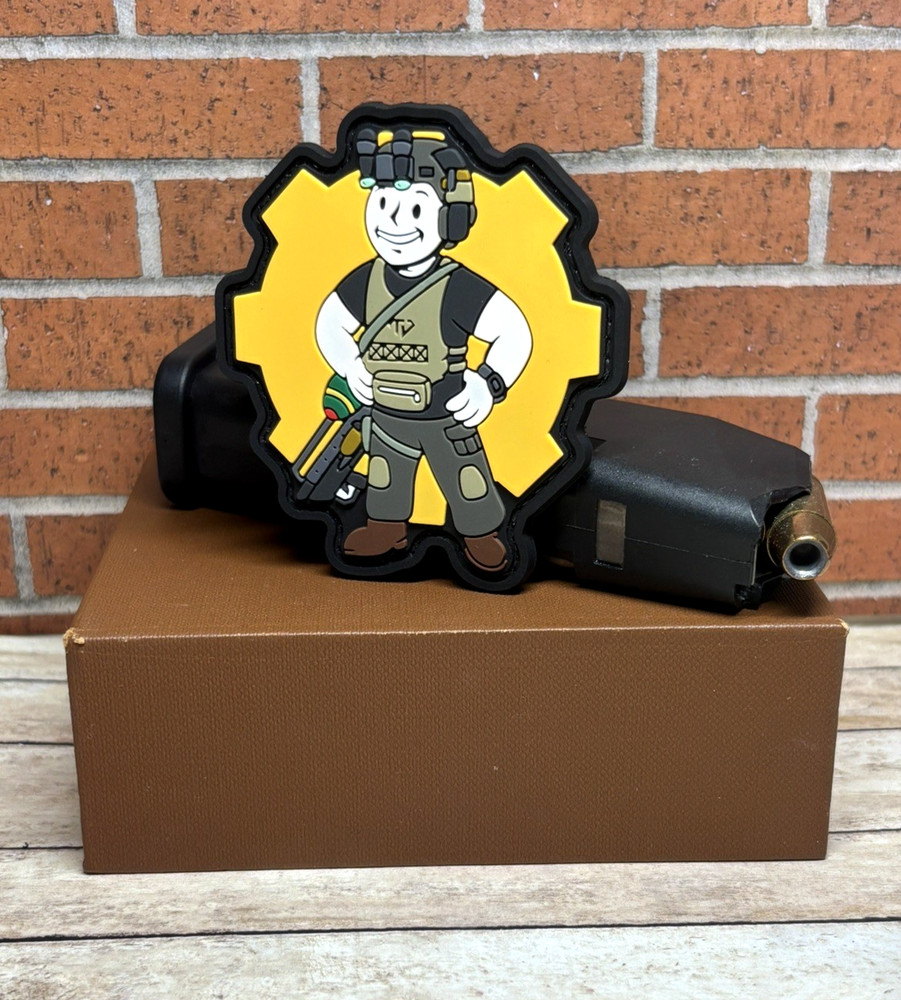 Tactical PVC Patch - Fallout Patch - Hook Loop Morale Vault Boy Gun Patch