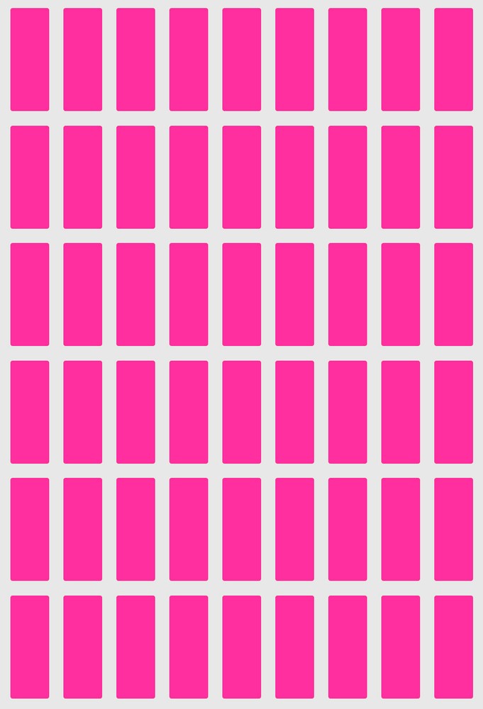 Neon Pink Rectangle Label in Various Sizes (1" x 3/8" - 4" x 2") 15 Sheets