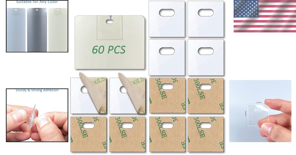 60 Snap-in Vertical Blind Repair Tabs - Transparent & Long-lasting Solution