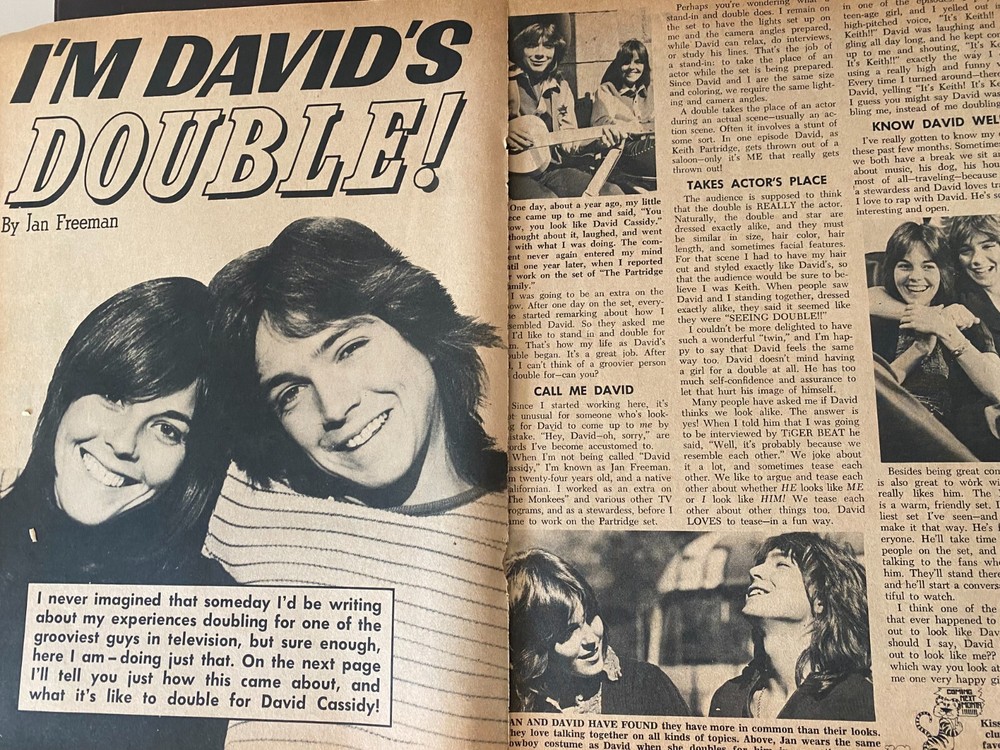 David Cassidy, Two Page Vintage Clipping, aa