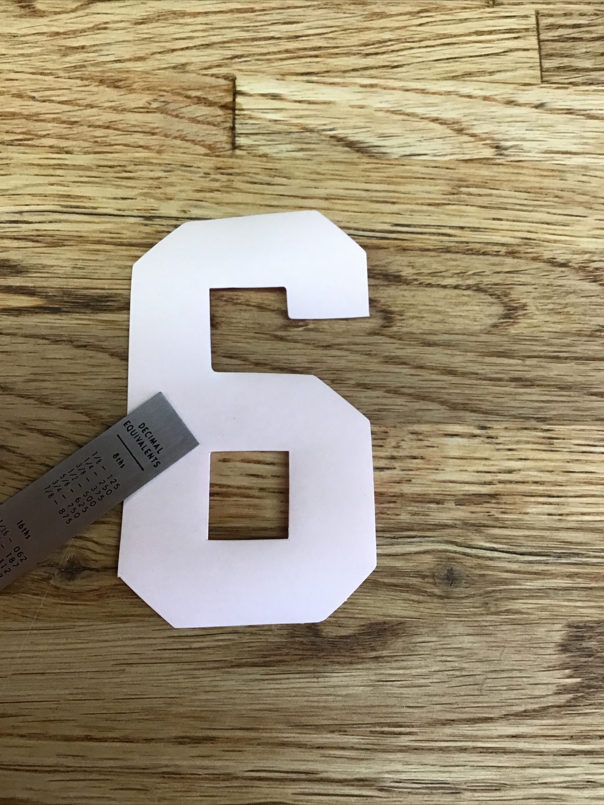 Firefighter / EMT Turnout Coat Reflective Iron-On Number “6”Orange/Red D-6