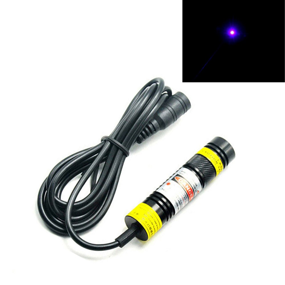 1pc Focusable 405nm 200mw blue / violet dot laser diode module 16*68mm