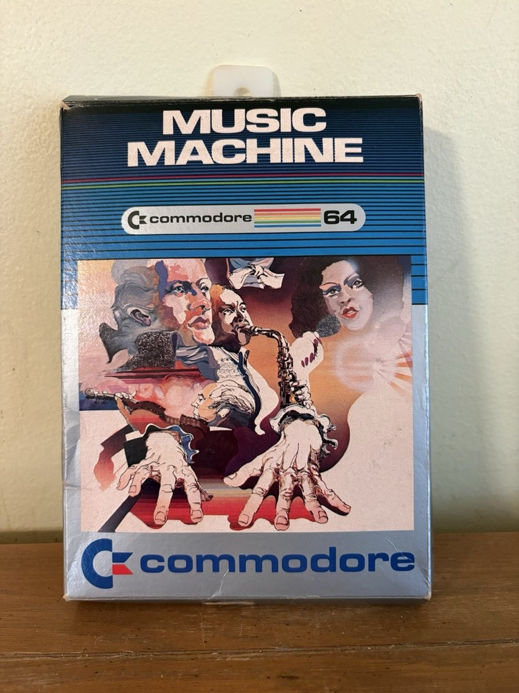 Vtg Commodore 64 Computer System Original Box Power Cord, Manual, Music Machine