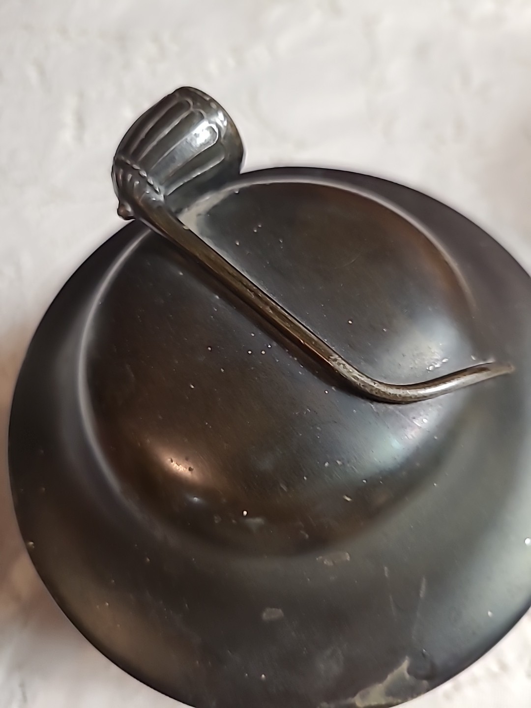 Antique Benedict Silverplate Tobacco Holder Two Piece Tobacco Pipe Lidded