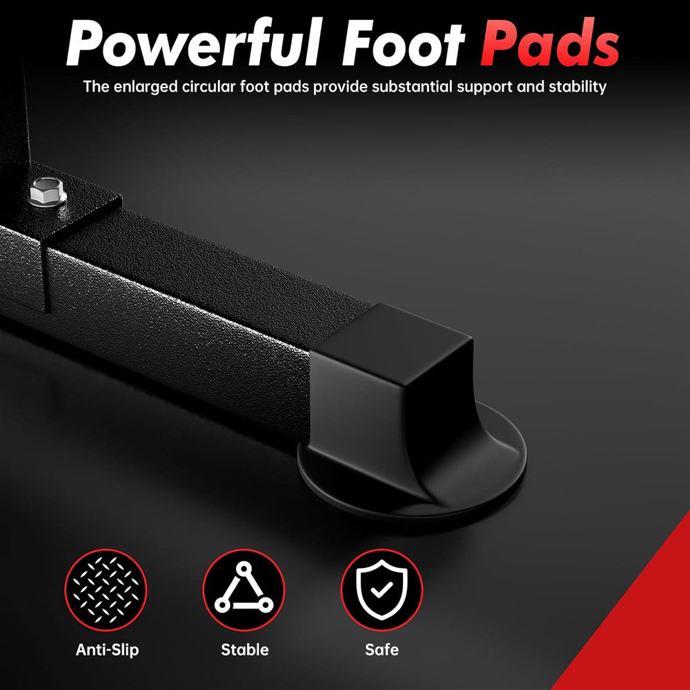 Adjustable Squat Rack, 550LBS Multi-Function Barbell Rack for Weight Lifting and