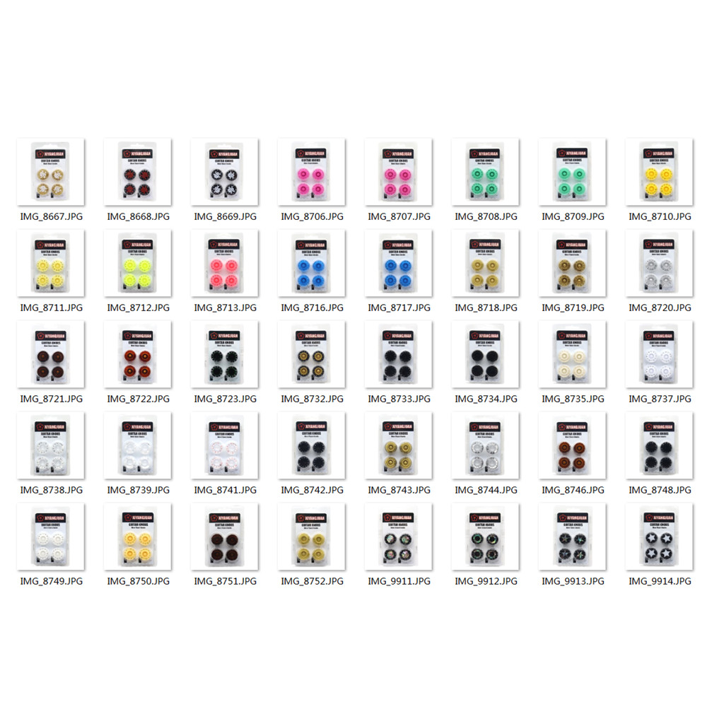 40 Kinds Guitar Knobs Bass Knobs Speed Volume Tone Control Knobs (Package of 4)