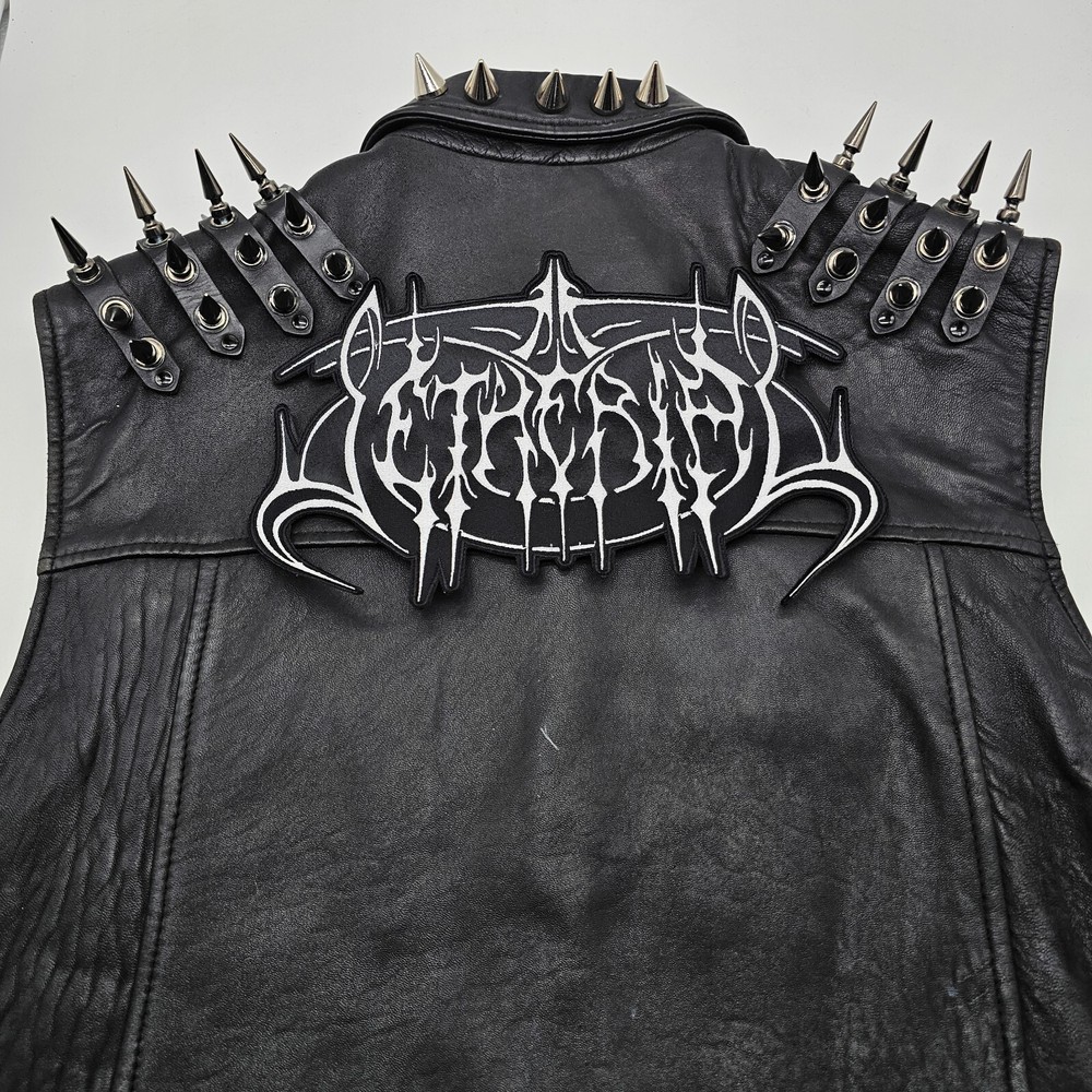 SETHERIAL WHITE LOGO SHAPED EMBROIDERED BACKPATCH