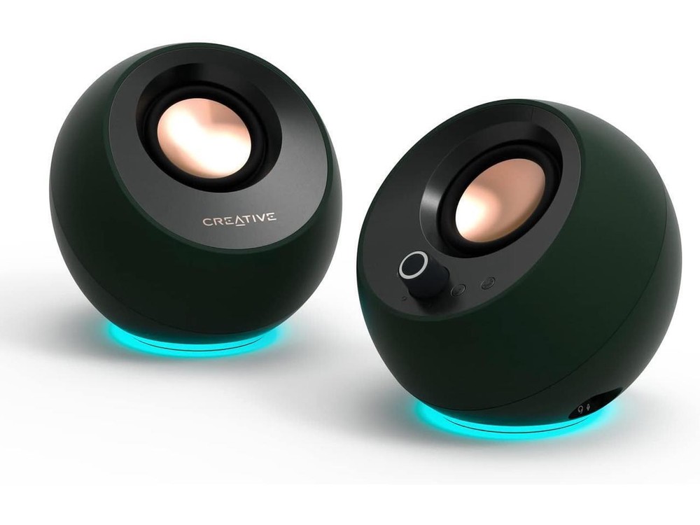 Creative Pebble Pro Bluetooth Bookshelf Computer Speakers Sealed RGB Lights NIB